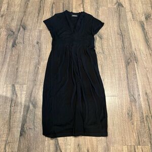 3334 Peruvian Connection Black V Neck Cotton Knit
Sweater Maxi Dress Large